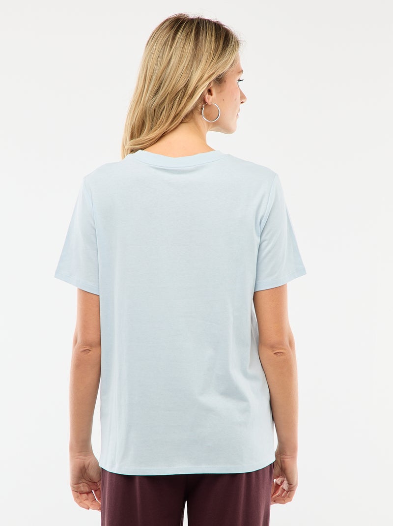 T-shirt premaman e allattamento a maniche corte con stampa Blu - Kiabi