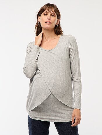 T-shirt premaman e allattamento mélange
