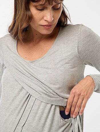 T-shirt premaman e allattamento mélange