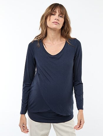 T-shirt premaman e allattamento mélange