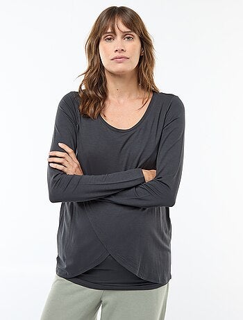T-shirt premaman e allattamento mélange