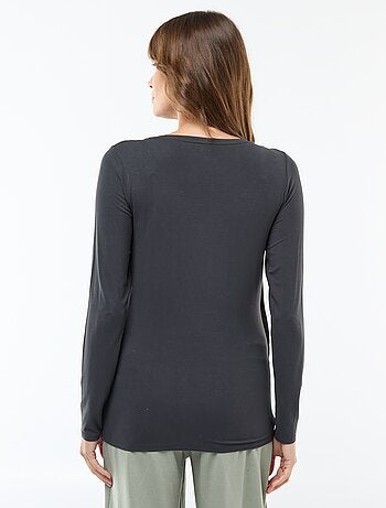 T-shirt premaman e allattamento mélange