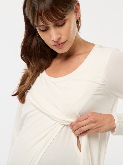 T-shirt premaman e allattamento mélange - Kiabi