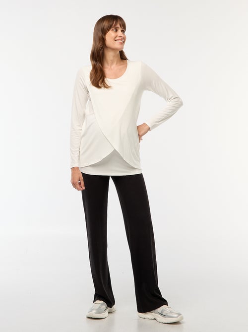 T-shirt premaman e allattamento mélange - Kiabi