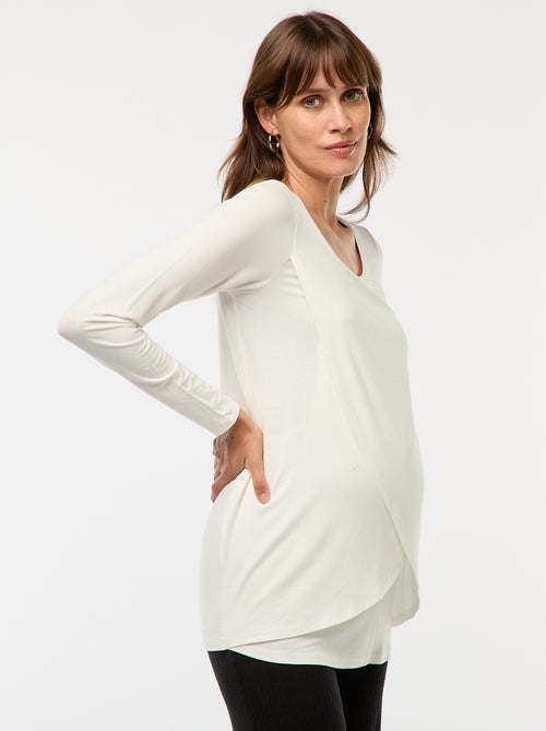 T-shirt premaman e allattamento mélange - Kiabi