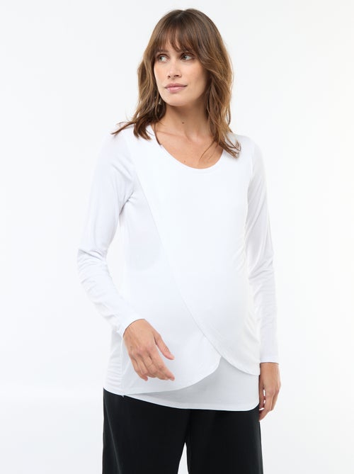 T-shirt premaman e allattamento mélange - Kiabi