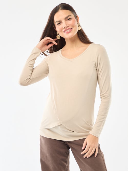 T-shirt premaman e allattamento mélange - Kiabi