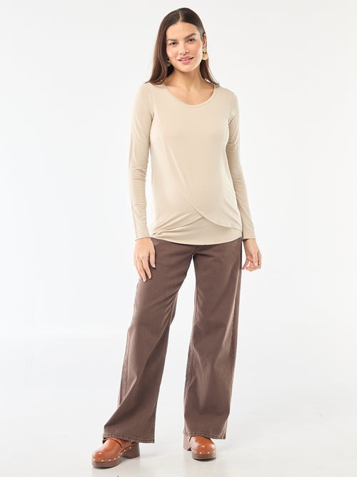 T-shirt premaman e allattamento mélange - Kiabi