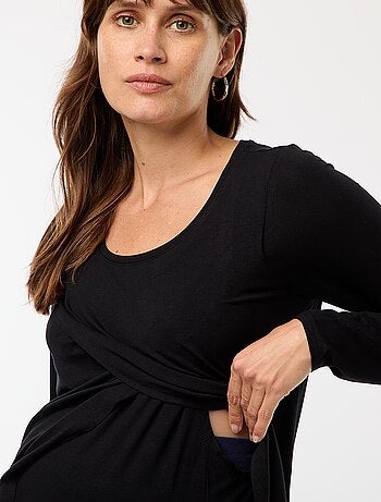 T-shirt premaman e allattamento mélange