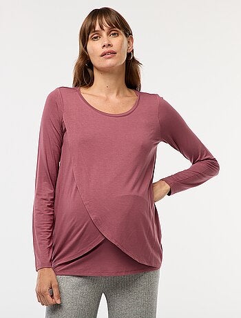 T-shirt premaman e allattamento mélange