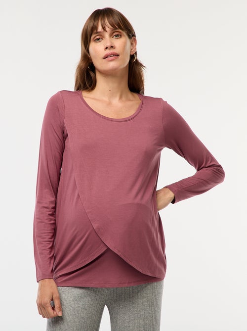 T-shirt premaman e allattamento mélange - Kiabi