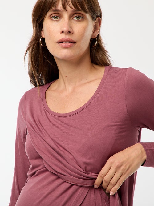 T-shirt premaman e allattamento mélange - Kiabi