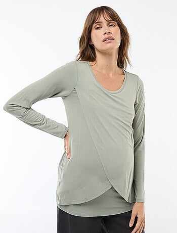 T-shirt premaman e allattamento mélange
