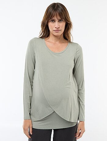 T-shirt premaman e allattamento mélange
