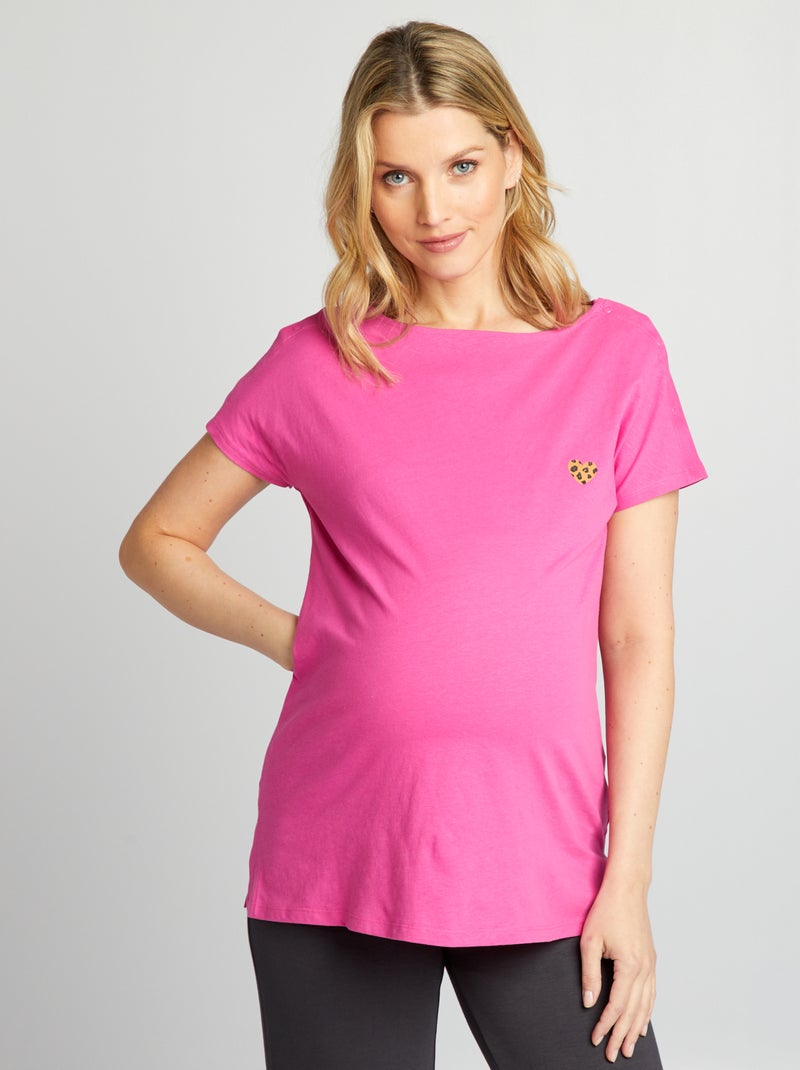 T-shirt premaman e da allattamento ROSA - Kiabi
