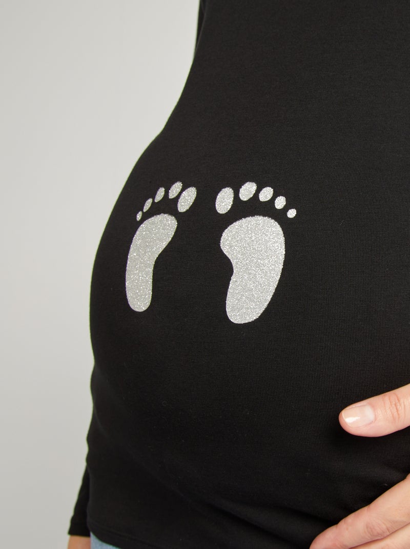 T-shirt premaman in jersey nero - Kiabi