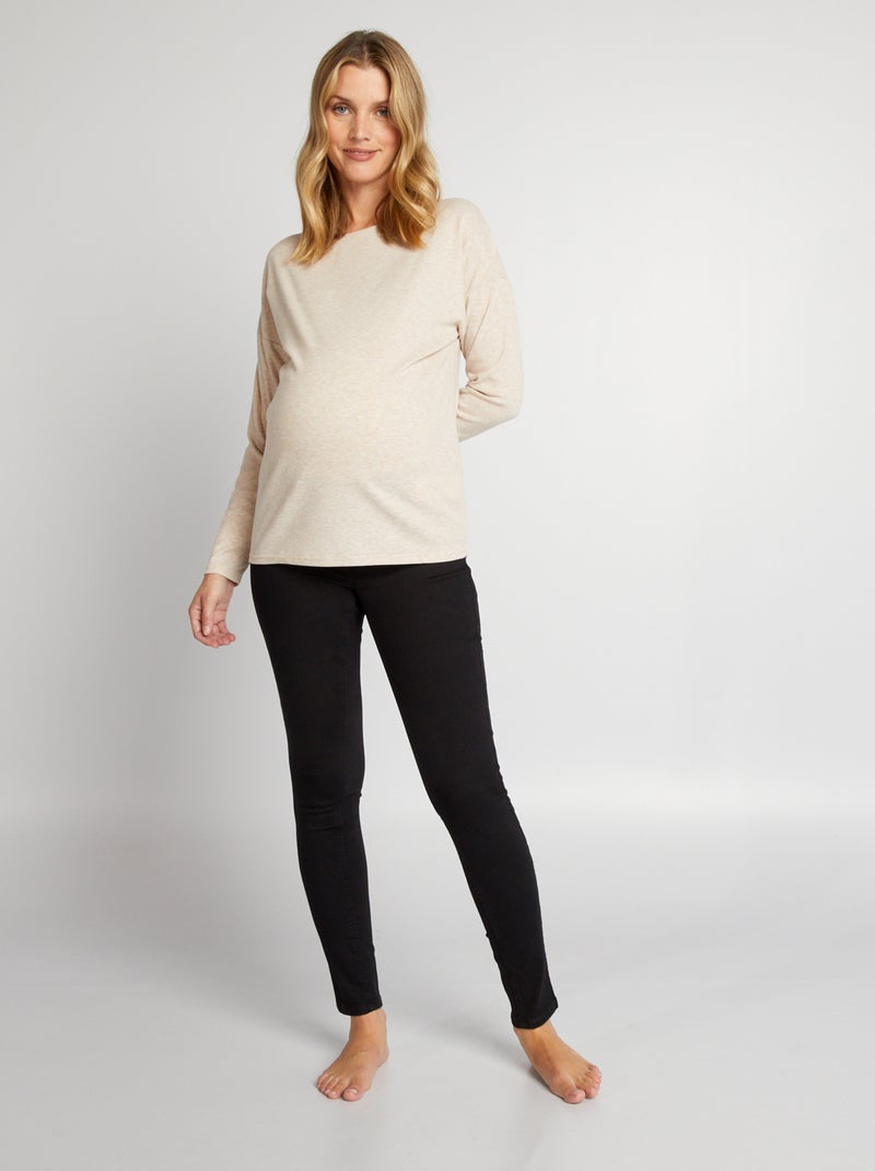 T-shirt premaman in tessuto a maglia BEIGE - Kiabi