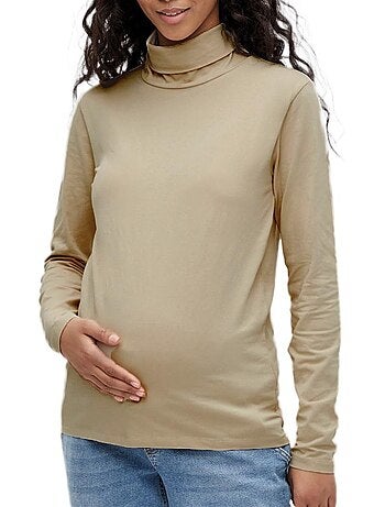 T-shirt Donna a Collo Alto a Maniche Lunghe Mamalicious
