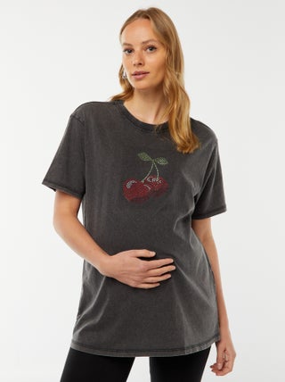 T-shirt premaman 'Only maternity' maniche corte