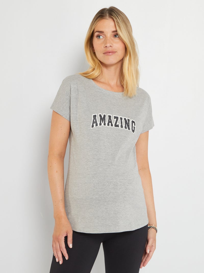 T-shirt premaman sportiva GRIGIO - Kiabi