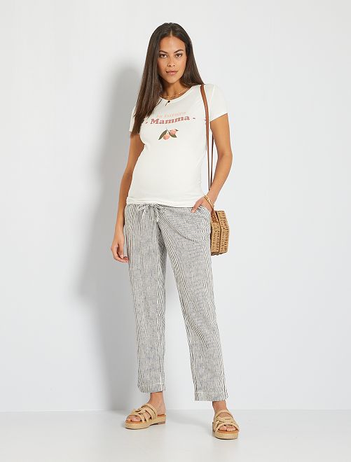 T-shirt premaman stampata - BIANCO - Kiabi - 6.00€