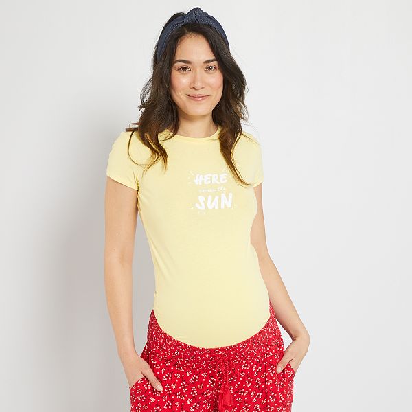 T-shirt premaman stampata premaman - GIALLO - Kiabi - 6,00€