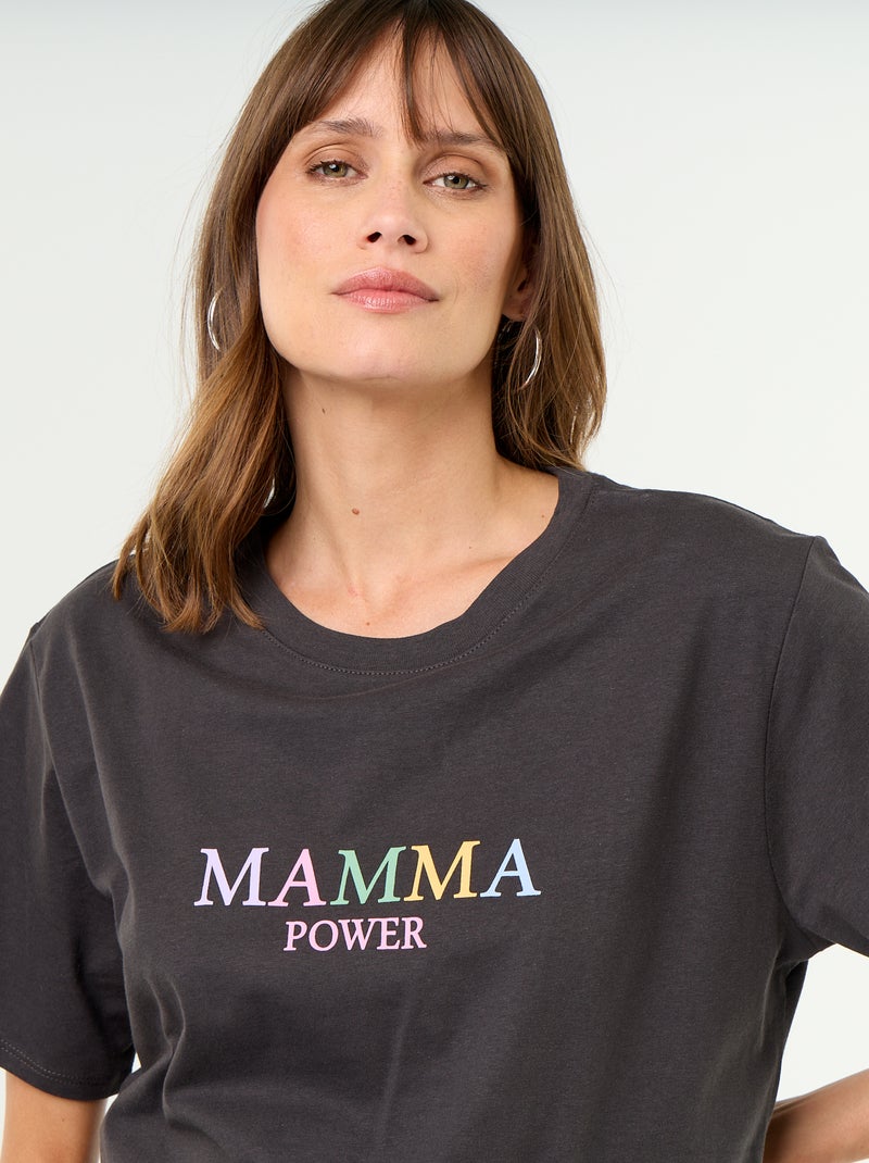 T-shirt premaman stampata Grigio - Kiabi