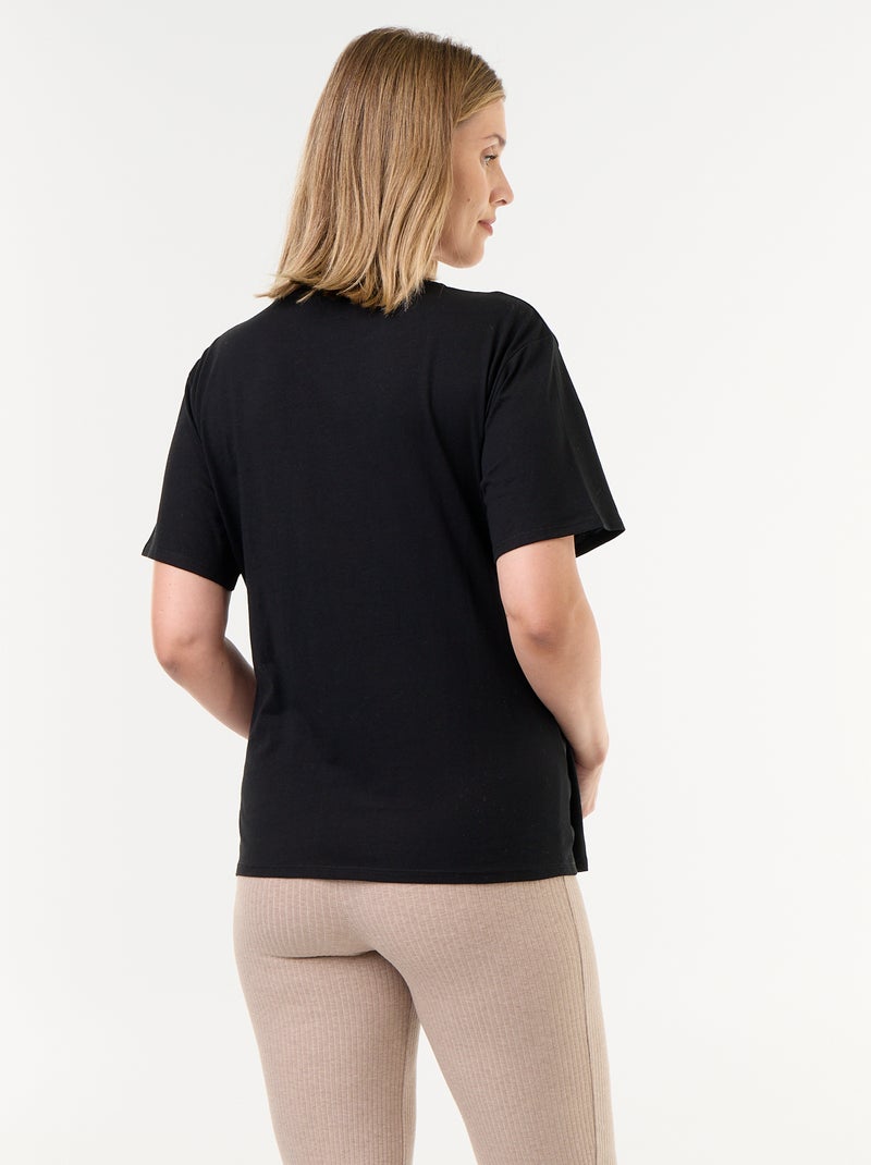 T-shirt premaman stampata Nero - Kiabi