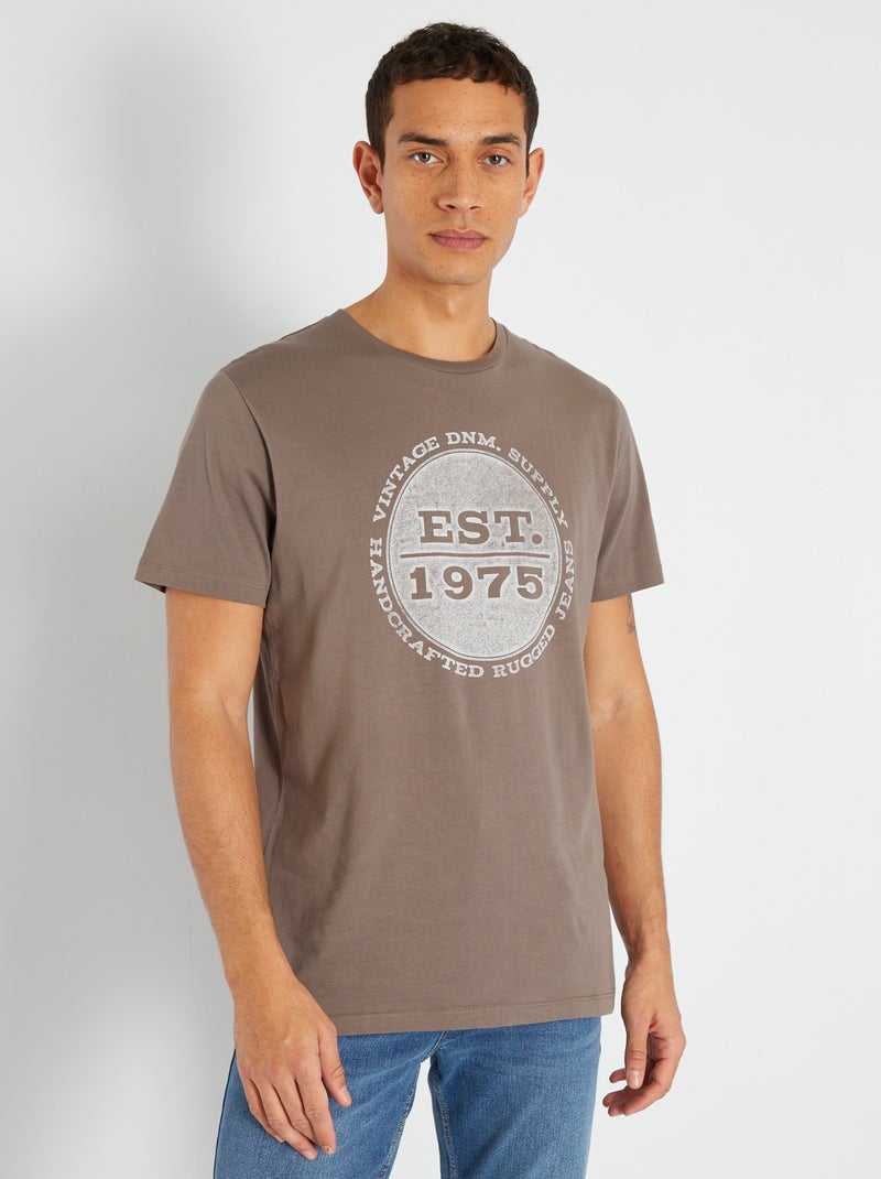 T-shirt 'Produkt' in cotone stampato talpa - Kiabi