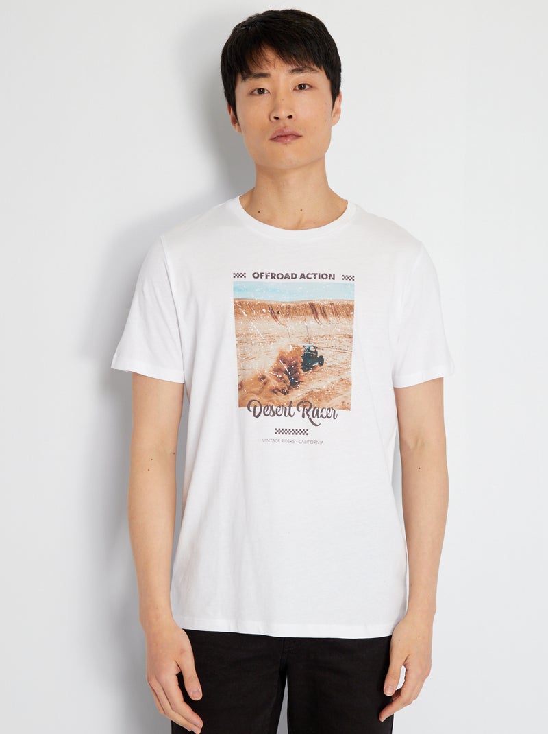 T-shirt 'Produkt' in jersey con stampa bianco - Kiabi