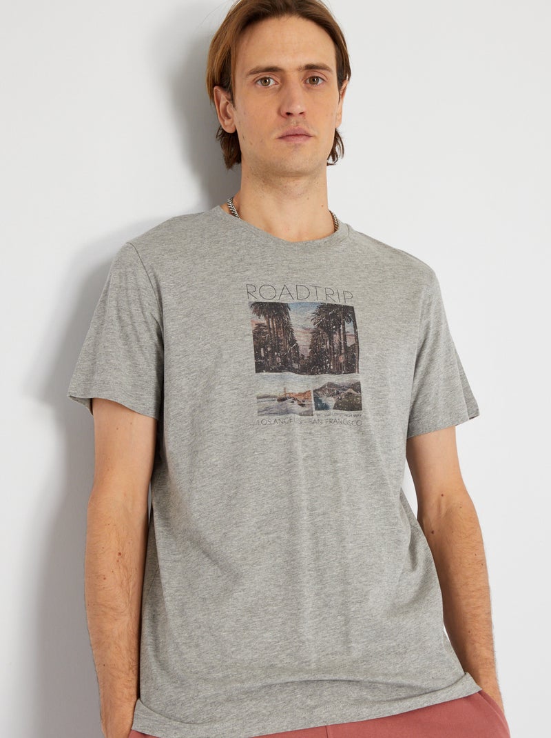 T-shirt 'Produkt' in jersey con stampa grigio - Kiabi
