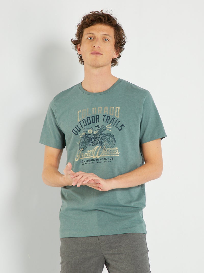 T-shirt 'Produkt' in jersey VERDE - Kiabi