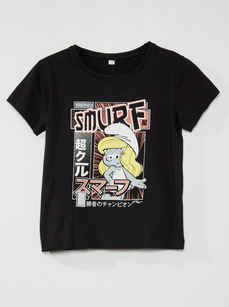 T-shirt 'Puffetta' maniche corte nero - Kiabi