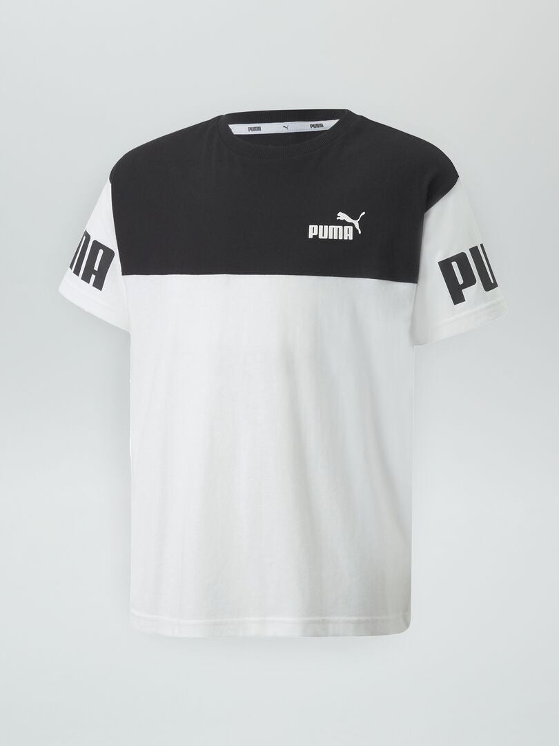 T-shirt 'Puma' color block BIANCO - Kiabi