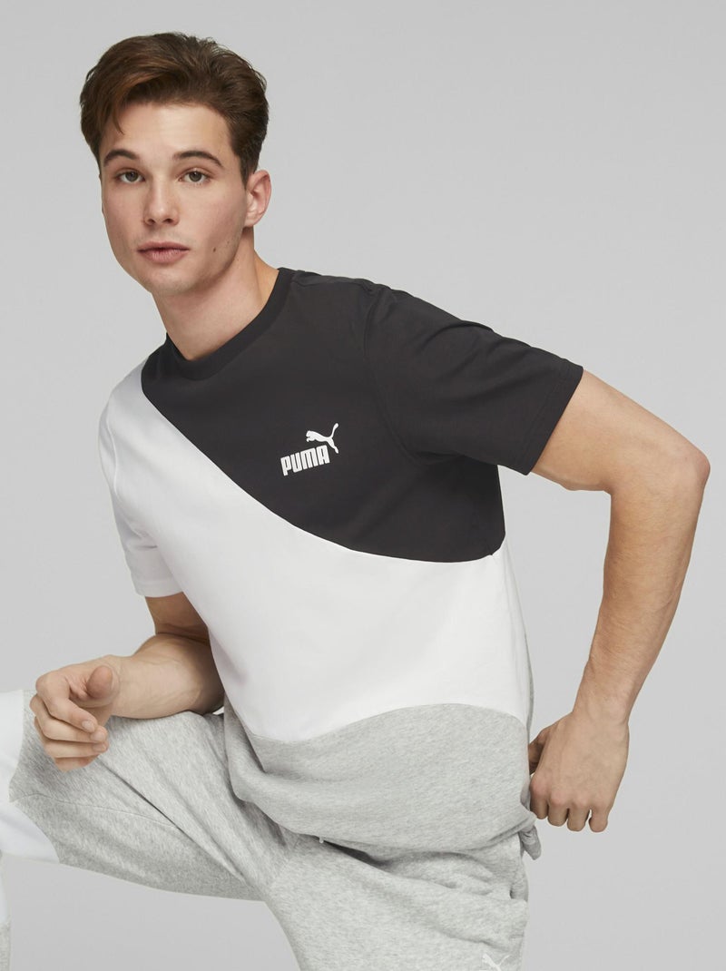 T-shirt 'Puma' color block NERO - Kiabi