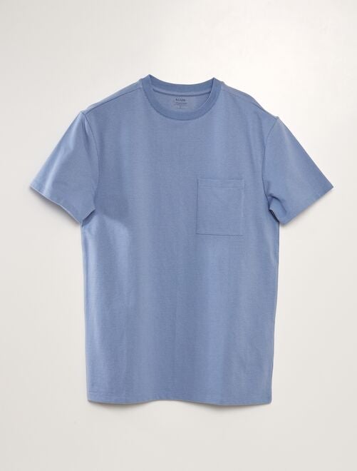T-shirt puntinata con tasca sul petto - Kiabi