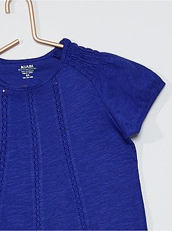 T-shirt punto smock 'eco-concept' - Kiabi