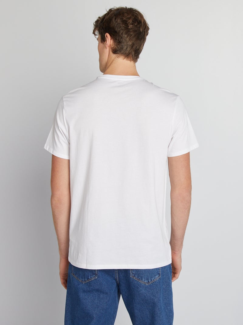 T-shirt puro cotone +190cm bianco - Kiabi