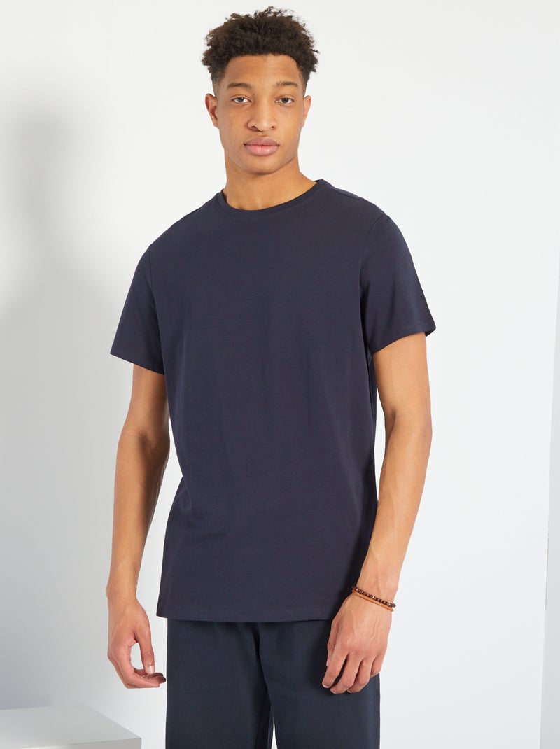 T-shirt puro cotone +190cm BLU - Kiabi