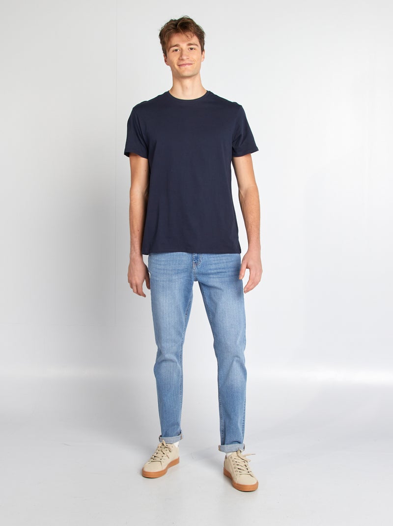 T-shirt puro cotone +190cm BLU - Kiabi