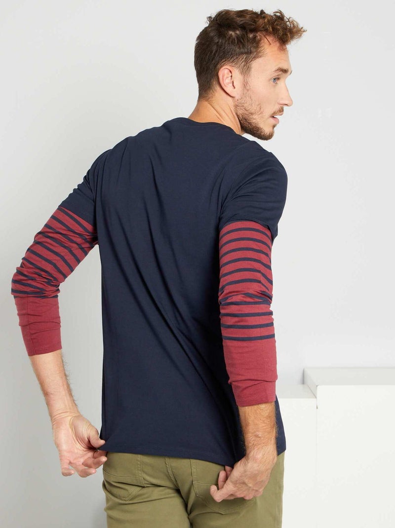 T-shirt puro cotone +190cm BLU - Kiabi