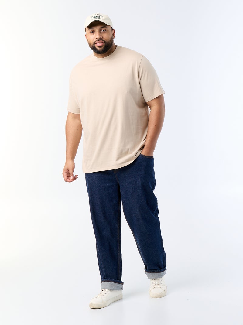 T-shirt puro cotone Beige - Kiabi