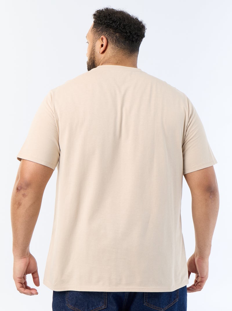 T-shirt puro cotone Beige - Kiabi