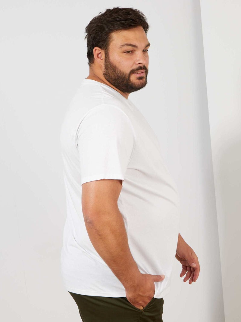 T-shirt puro cotone bianco - Kiabi