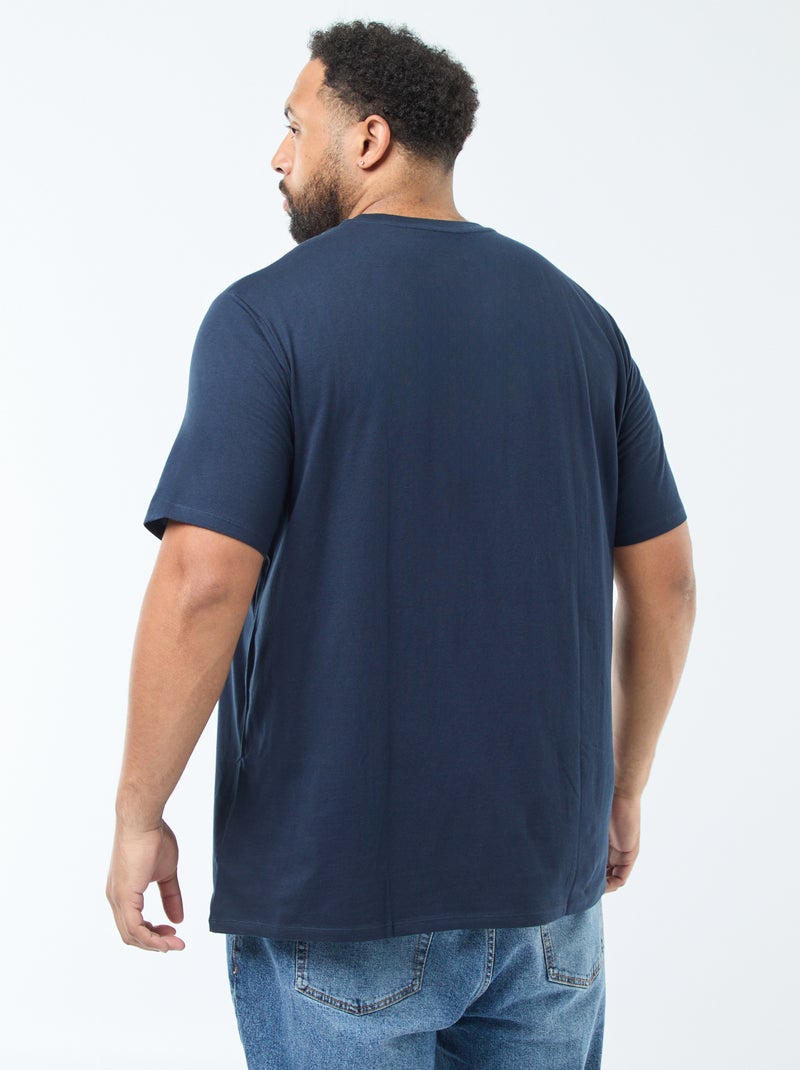 T-shirt puro cotone blu - Kiabi