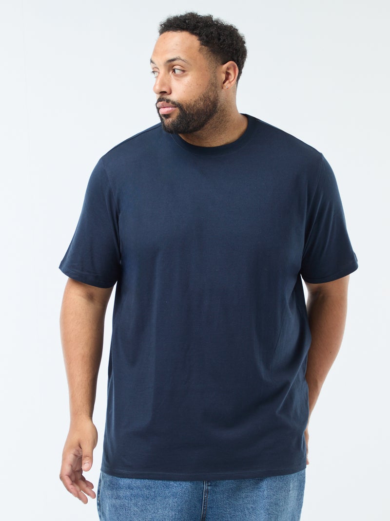 T-shirt puro cotone blu - Kiabi