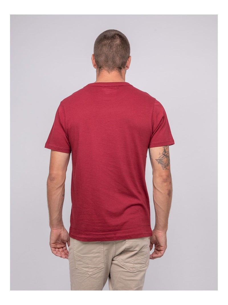 T-shirt puro cotone con motivo JABLOTE Bordeaux - Kiabi