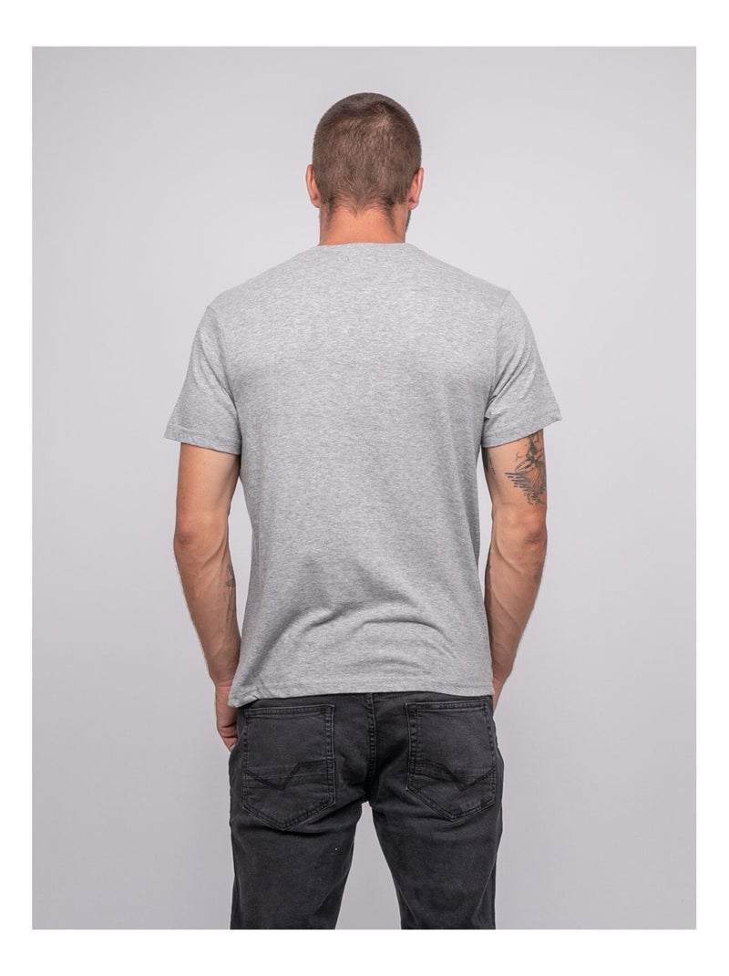 T-shirt puro cotone con motivo JACKHORN Grigio - Kiabi