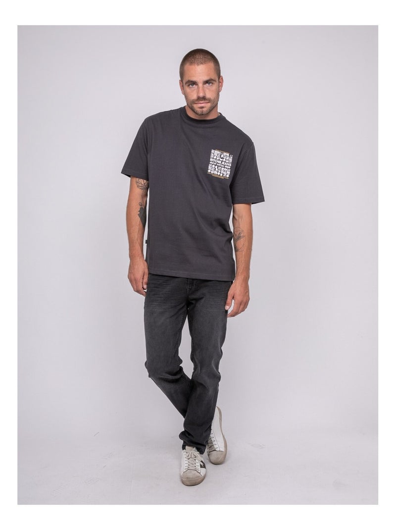 T-shirt puro cotone con motivo JARGNOL Grigio - Kiabi