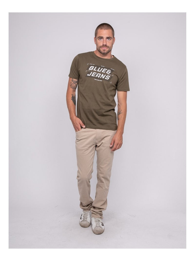 T-shirt puro cotone con motivo JORDIPAL Cachi - Kiabi